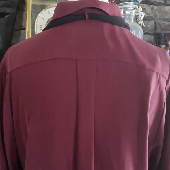 SALE⚡️FRAME SILK WINE TIE TOP SZ L - Picture 3 of 9